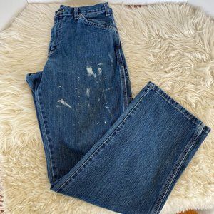 Dickies Mens Relaxed Straight Fit Carpenter Workwear Denim Jeans Size 32x32
